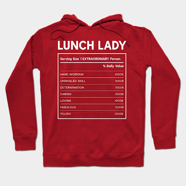 Lunch lady - Nutrition Facts Design Hoodie by best-vibes-only